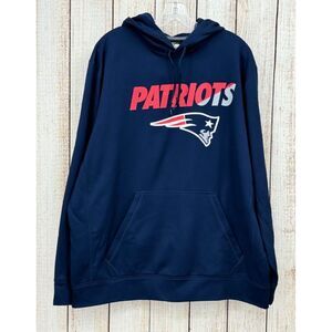 New England Patriots Nike Therma Fit‎ Sideline Hoodie Sweatshirt Mens XL Blue